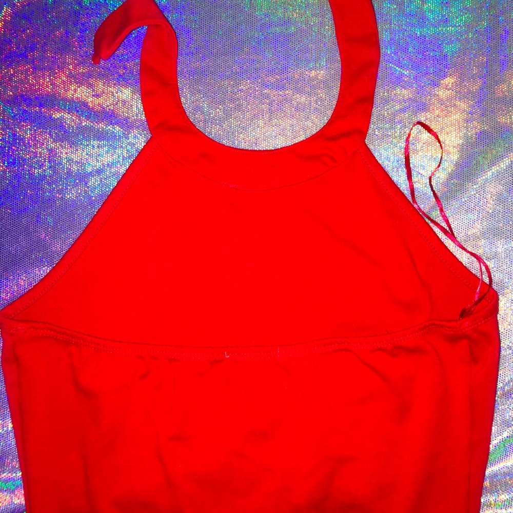 Red Crop top